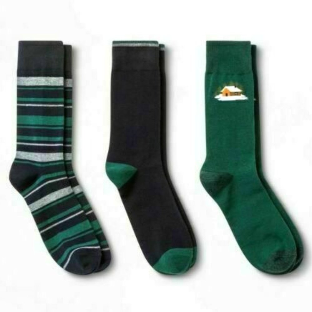 3 Pk Cabin with Snow Crew Socks Casual Goodfellow